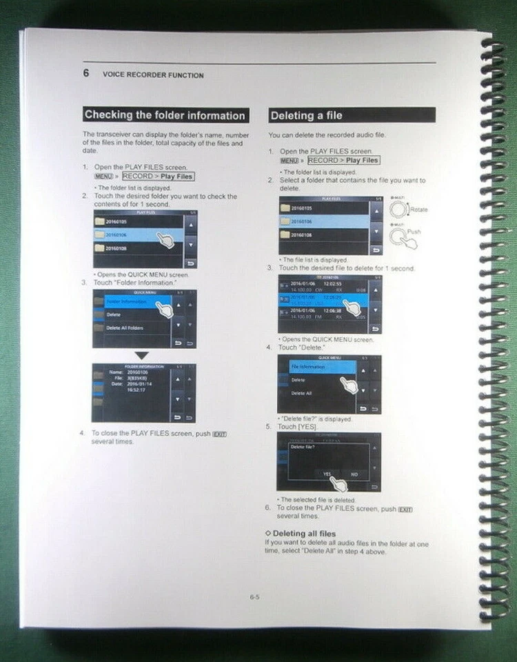 Icom IC-7300 Full Instruction Manual: Full Color & Coil Bound w/ V1.41 Addendum - Image 2 of 2
