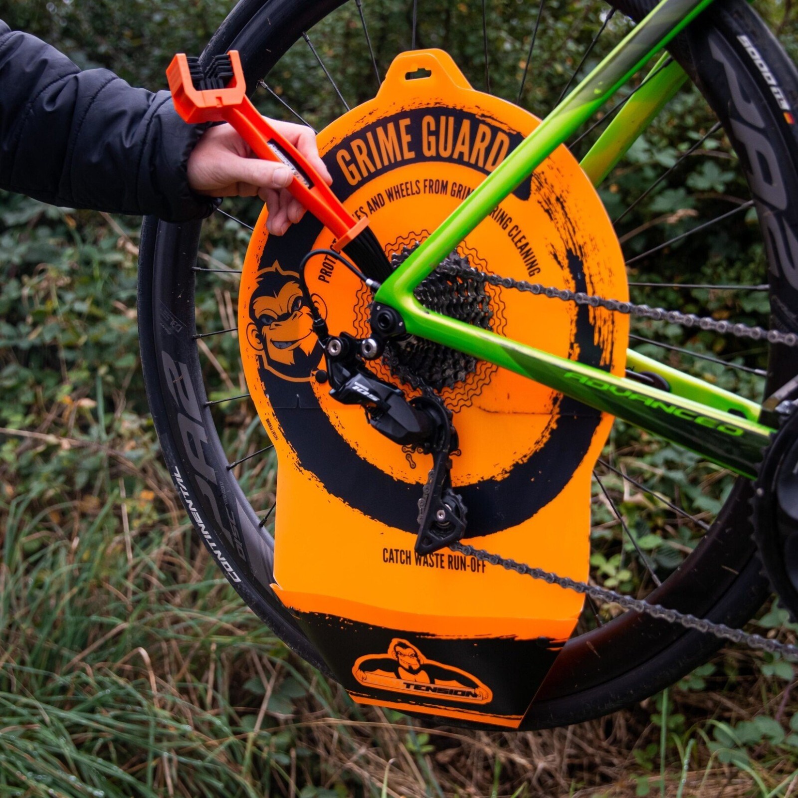 TruTension Grime Guard Bicycle Disc Brake and Wheel Shield Cleaning