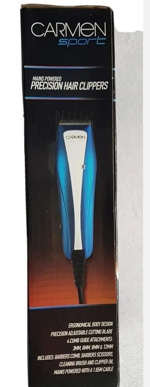 Carmen C82009 Sport Man's Powered Precision Hair Clippers Blue for sale online eBay
