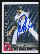 2016 Nashville Sounds ANGEL CASTRO Signed Card autograph AUTO A'S ATHLETICS