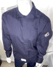 Bulwark FR FLAME RESISTANT SLS2NV5 Large NAVY BLUE Work LS Shirt Excellent J183