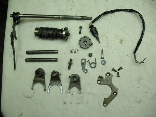1982 HONDA CB450 CB 450 SHIFT DRUM + FORKS + GOOD SHIFTER SHAFT ARM + SPLINES