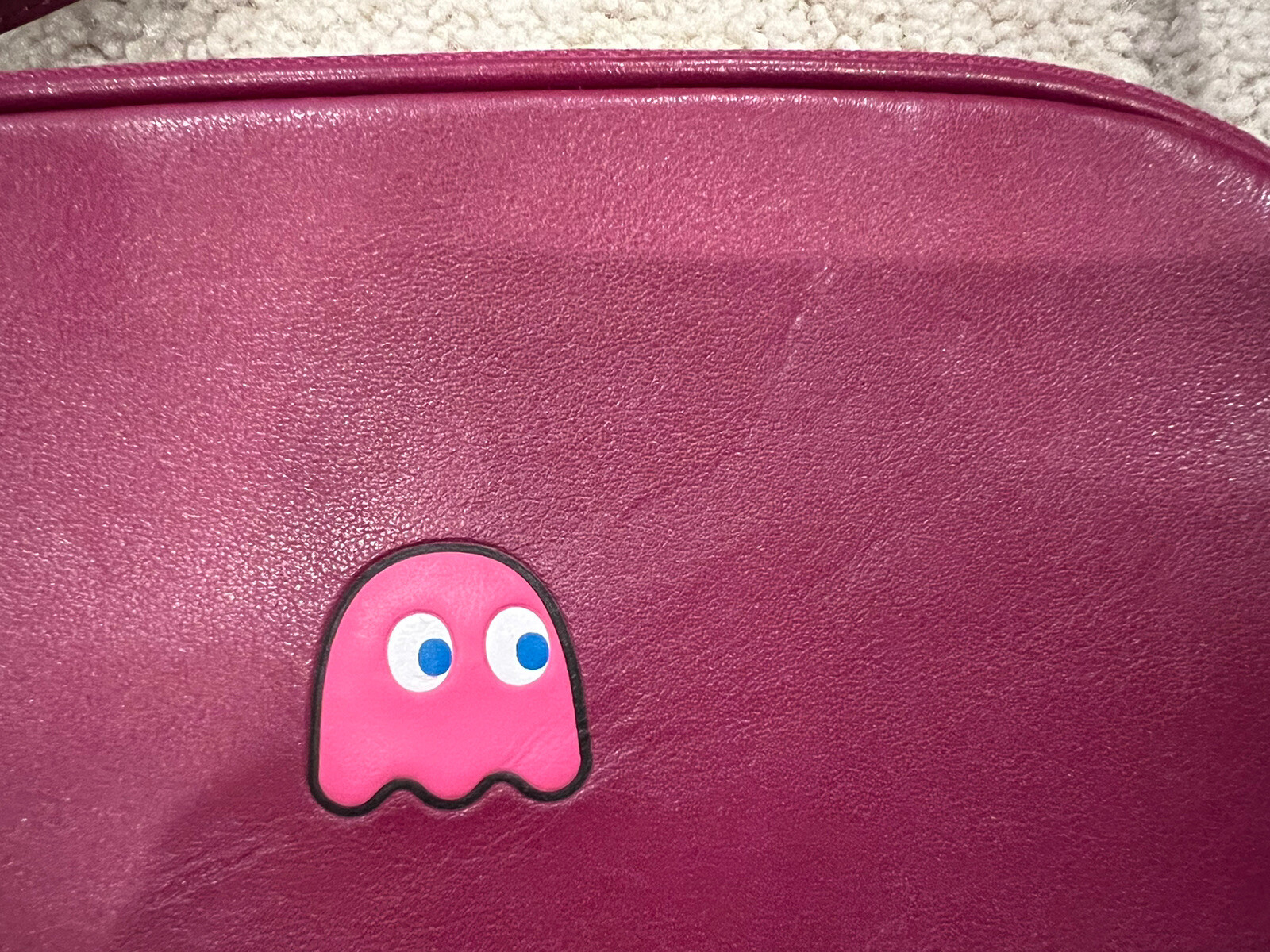 COACH PAC MAN CROSSBODY Hand Bag IN CALF Red LEATHER… Gem