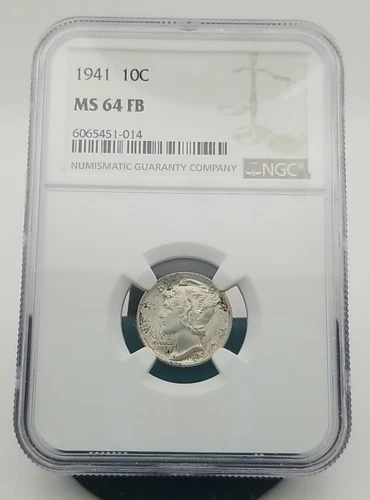 1941 Mercury Dime NGC MS64 FB #0635