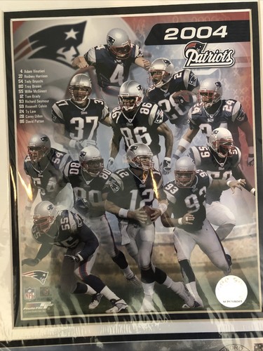 New England Patriots 2004 First Day Issue Stamp SEALED Matted Art 02035 - Picture 2 of 4
