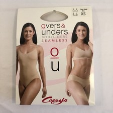 Capezio 3683 seamless clear back bra, Nude, size AXS THRU AL SALE 