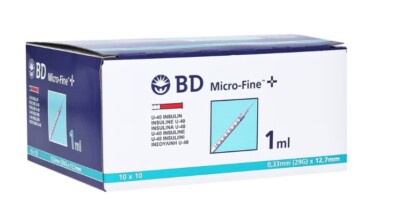 BD MICRO FINE+ U 40 Insulin Spritze 12,7 mm 100x1 ml  320801