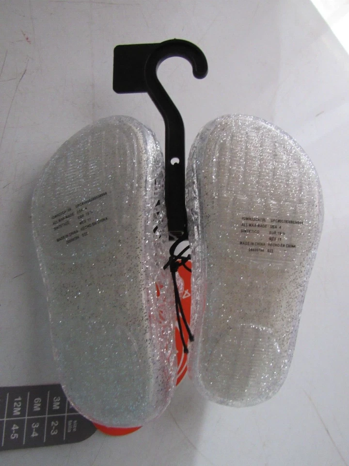 New Wonder Nation Infants Casual Shoe Size 3 Clear Hook and Loop Flat - Imagem 2 de 4