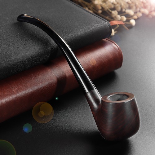 New Long Stem Churchwarden Pipe Handmade Wooden Smoking Tobacco Pipe With bag - Picture 6 of 7