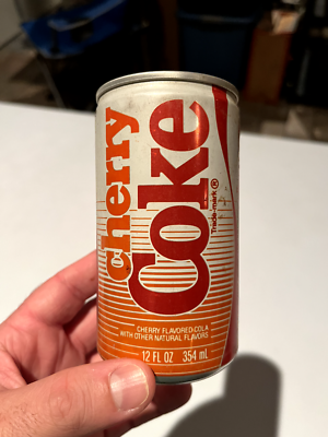 VINTAGE 1980s Rare CHERRY COKE Coca Cola Empty Pop Soda Tin Can | eBay