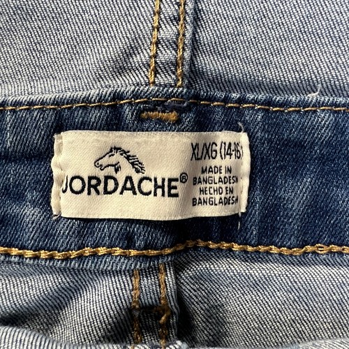 Jordache Toddler Girl Shorts Overalls Size XL (14-16) Floral Embroidered Y2K - Picture 15 of 20