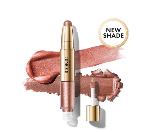 ICONIC LONDON Glaze Dual Ended Eye Shadow Crayon Desert Rose Glitter RRP £24 - Picture 4 of 4