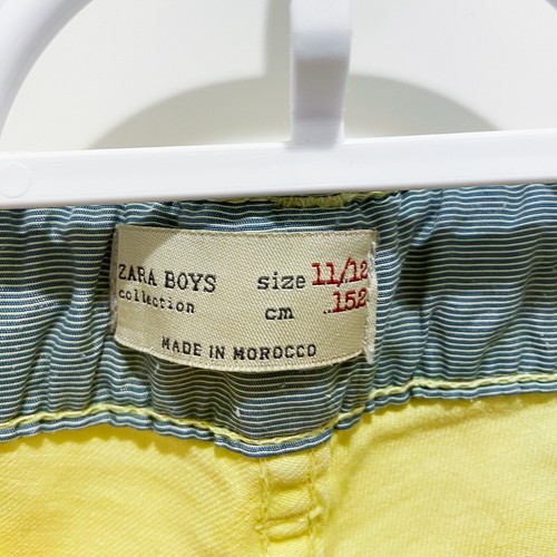 EUC Zara Kids Boys Yellow color Shorts Jeans Relaxed regular fit Size 11-12y - Picture 7 of 7