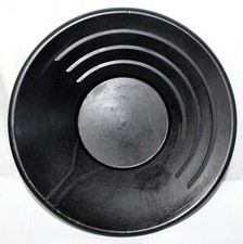 KEENE 14" PANNING GOLD PAN PROSPECTING NUGGET MINING SIFTER 3 RIFFLES BLACK