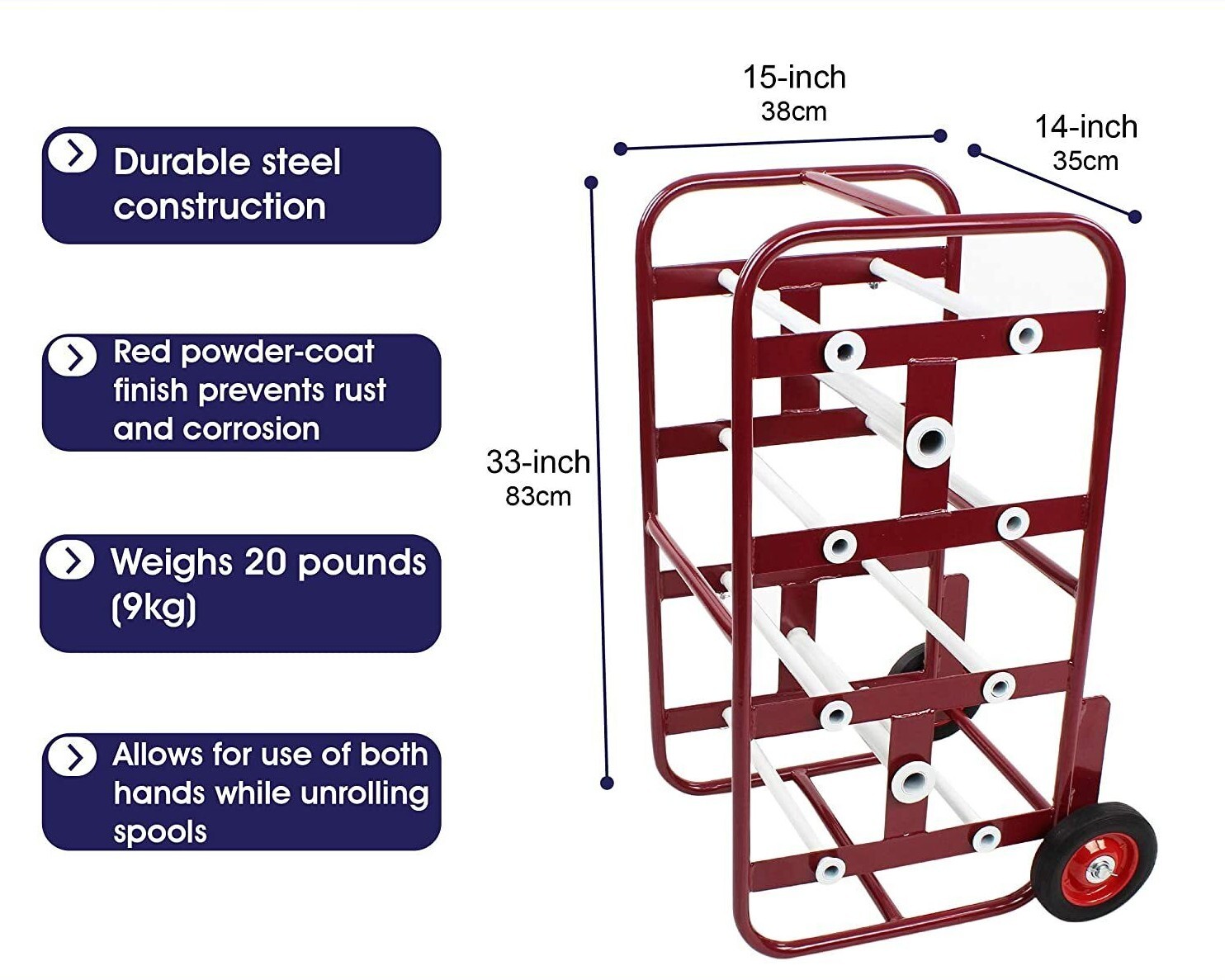 Electrical Wire Spool Rack Dispenser Cable Caddy Cable Bulk Holder ...