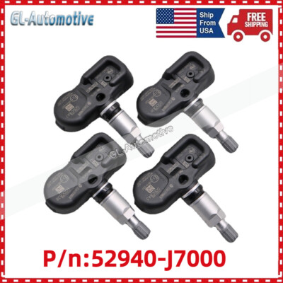 Set (4) TPMS Tire Sensor PMV-CH15 52940-J7000 For Kia Forte Cerato Koup K3 Ceed