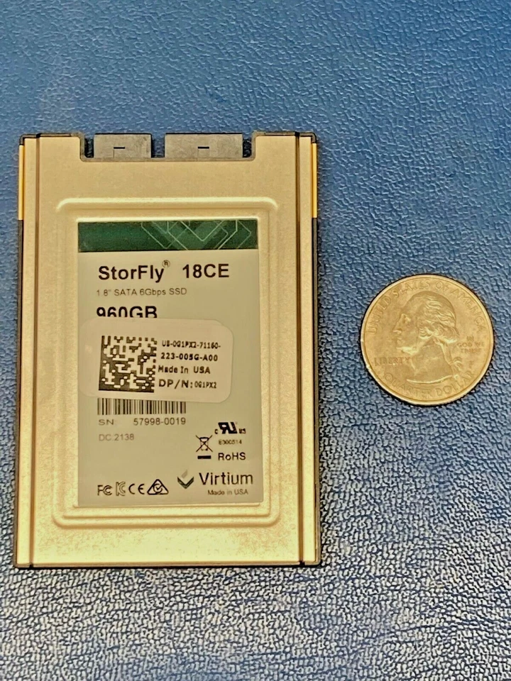 Vertium StorFly 960gb 1.8in SATA SSD 1TB VSFF18CC960G, Dell 061PX2 - Image 2 of 4