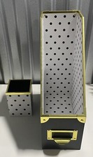 Magazine Organizer Pencil Holder Desk Accessories 2 Pc Set