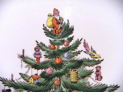Spode Christmas Tree 14" Oval Center Serving Platter #S3324-V - Picture 6 of 10