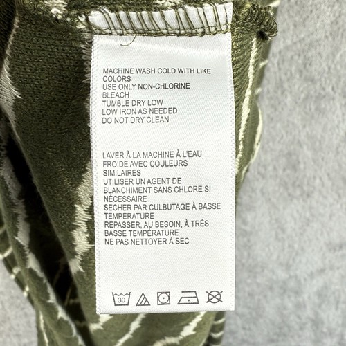 BDG Urban Outfitters L/S Collared Henley Shirt Mens Large Green w/ Stripes NWT - Picture 10 of 12