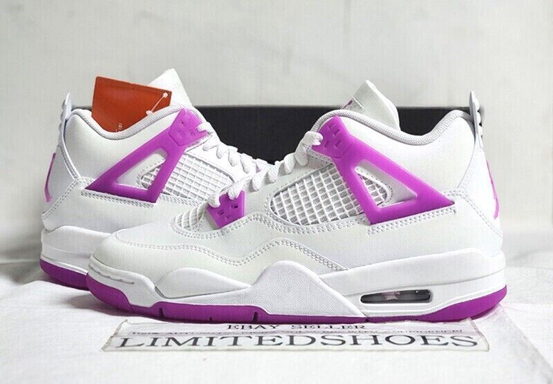 2024 Nike Air Jordan 4 Retro GS White Hyper Violet FQ1314 2024 Nike Air Jordan 4 Retro GS White Hyper Violet FQ1314