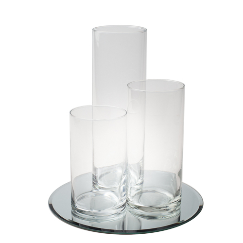 Eastland Square Mirror 12 And Cylinder Vases Centerpiece 4 Piece
