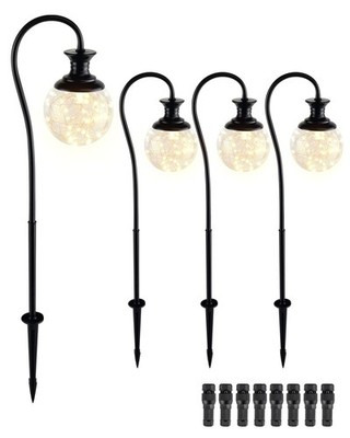 Low Voltage Garden Pathway Lights Landscape Glass Globe Lighting Set Outdoor