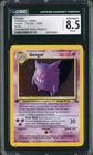 1999 Pokemon Fossil 1st Edition Gengar Incomplete Holo Pattern Error #5 CGC 8.5