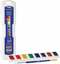 Professional Watercolors, 8 Assorted Colors, Rectangular PAN Palette Tray