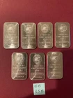 7 ENGLEHARD 1 TROY OZ. .999 FINE SILVER BARS BIG E