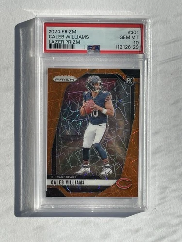 2024 Panini Prizm Caleb Williams #301 Lazer Prizm PSA 10 Chicago Bears Rookie 🐻
