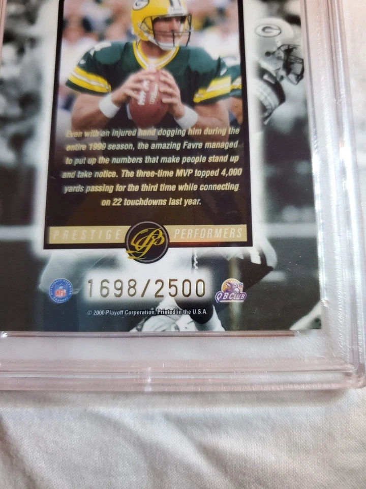 2000 Playoff Prestige - #215 Brett Favre /2500 - Image 3 of 3