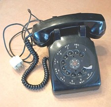 Vintage Western Electric Bell System Rotary Telephone 500 Black 4 Pin Untested