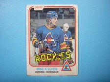 1981/82 O-PEE-CHEE NHL HOCKEY CARD #83 MIKE KITCHEN GD/VG AUTO AUTOGRAPH OPC