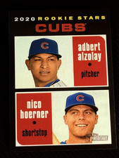 2020 Topps Heritage CUBS ROOKIE STARS Adbert Alzolay, Nico Hoerner item 2