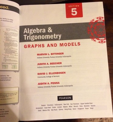 Algebra and Trigonometry: Graphs and Models (5th Edition) by Judith A. Beecher