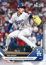2025 Topps Now Card 832 Roki Sasaki 2nd MLB Save - RC-25 Cents Shipping!