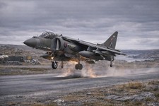 RAF Harrier GR3 A4 Aviation Art Print – Falklands War Aircraft