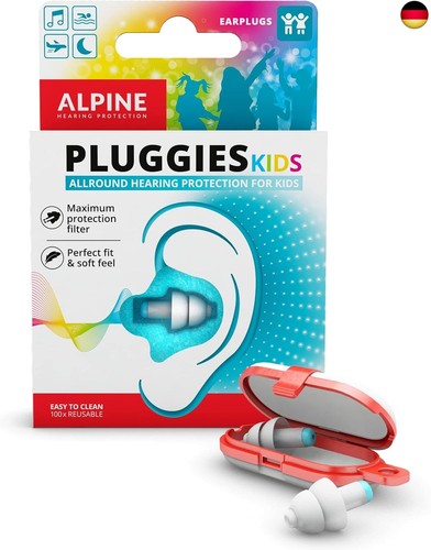Alpine Pluggies Kinder Ohrstöpsel - Für Kind und kleine Gehörgänge - Zum Fli - Bild 1 von 7