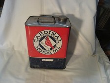 CARDINAL MOTOR OIL 2 GALLON CAN GOOD CONDITION VINTAGE