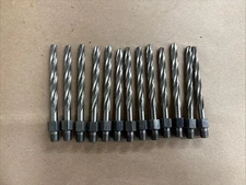 Piloted 1/4-28 Threaded Aircraft Core Drills/ Reamers Dia .1870 Lot of 13