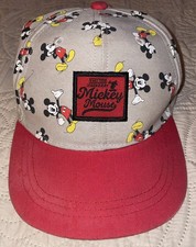 Mickey Mouse Hat Cap Walt Disney VTG Multicolor All Over Mickey W/Snapback Youth