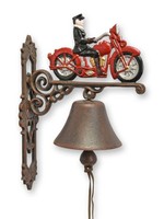 Ein Paar Gusseiserne Rote Motorradglocken Replikat Retro Design Dekoration