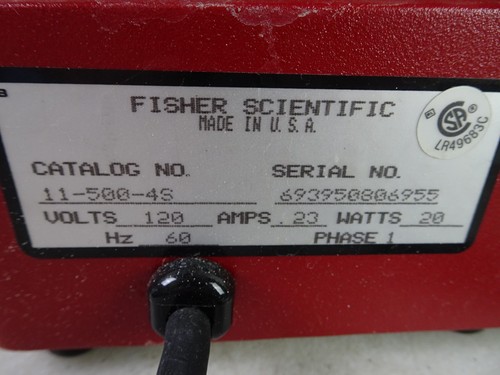 Fisher Scientific 11-500-4S Agitatore magnetico 4" x 4" con barra di agitazione - Funziona benissimo - Foto 6 di 8