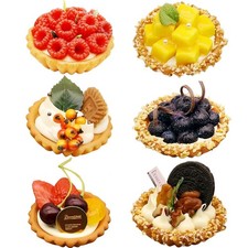 6Pcs Artificial Simulation Fake Cake Cupcakes Model, 3 inch Fake Pie Pastries...