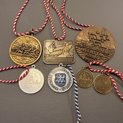 Medallien Rudern 1990er - 7 Stück - Marathon, Jugend, Kettwig, Köln,Düsseldorf