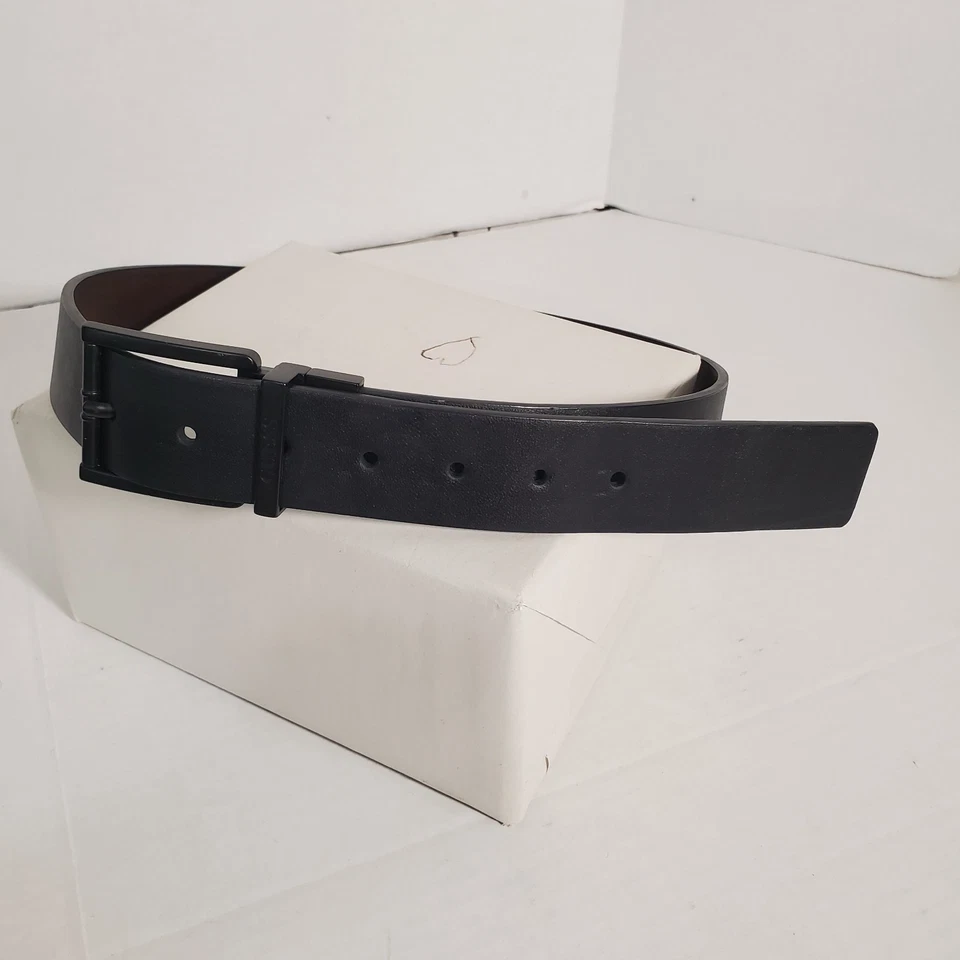 Cinturón Hombre GUESS Negro Cuero Sintético Talla 30-32 Hebilla Mate Ajustable. 39" Foto 3 de 4