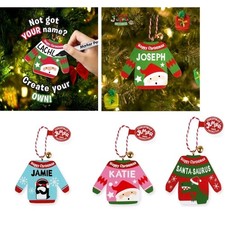 Personalised Christmas Jumper Tree Decoration History & Heraldry (Any Name)