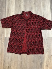 Vintage Epidemic Shirt Mens L Black Red Flames Velvet Y2K Style 90s Made in USA