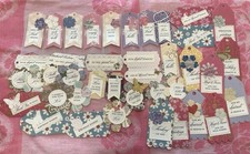 Die Cut Sentiment Embellishments set of 38 NEW
